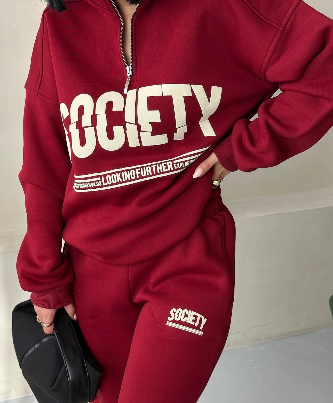 Society Yarım Fermuarlı Eşofman Takımı