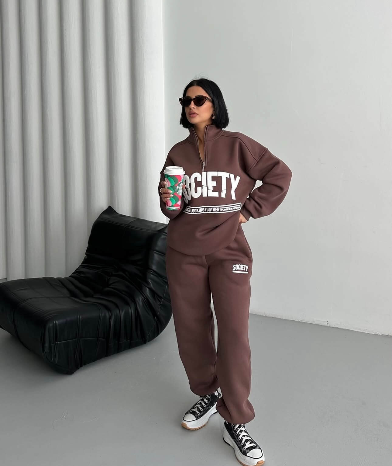 Society Yarım Fermuarlı Eşofman Takımı