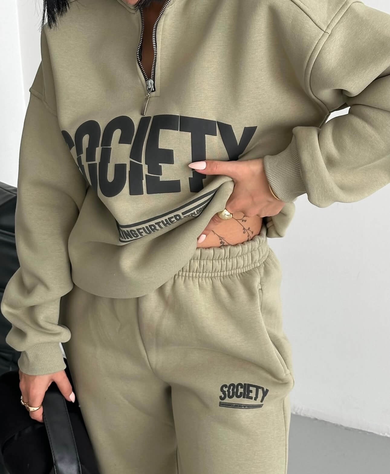 Society Yarım Fermuarlı Eşofman Takımı