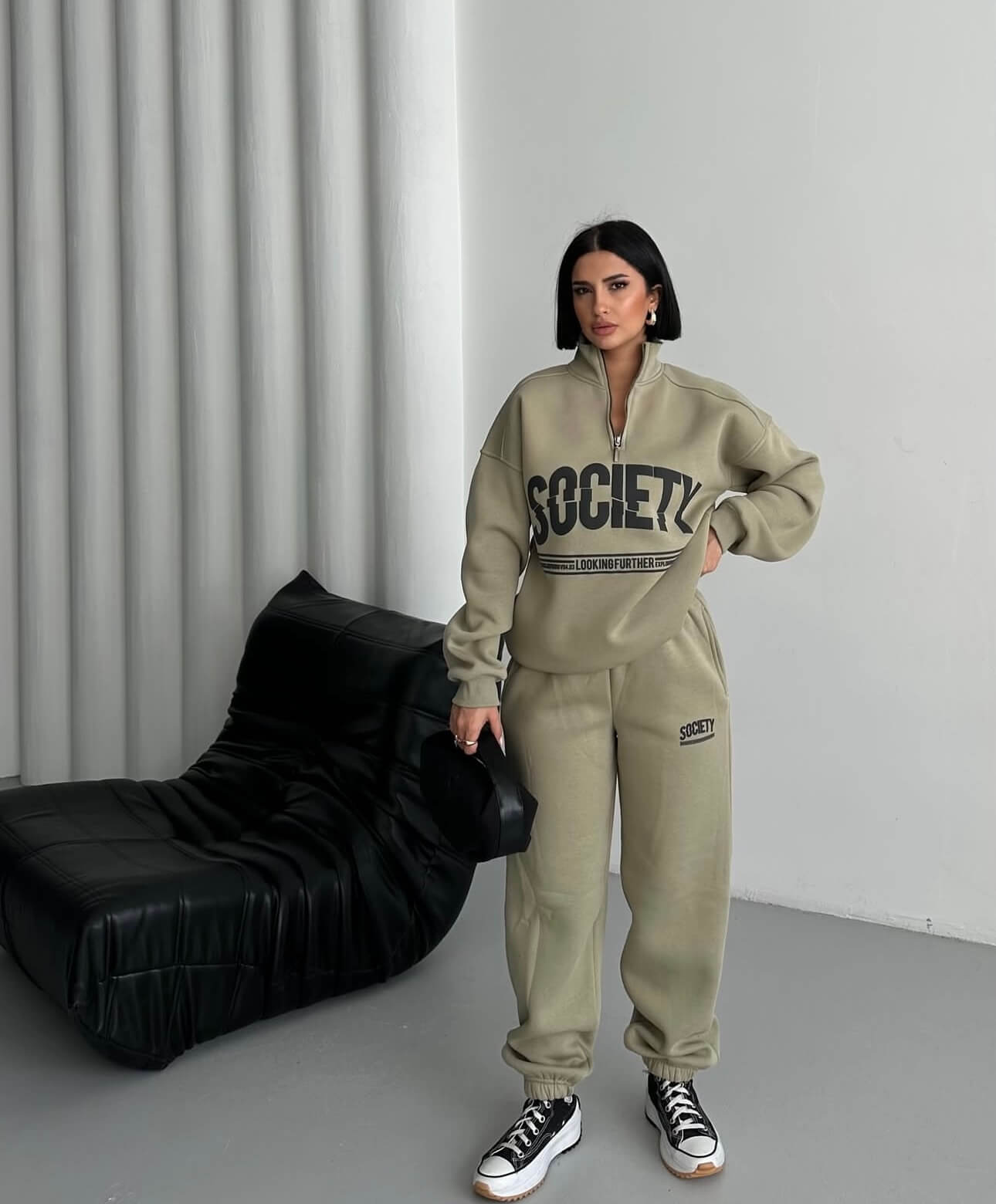 Society Yarım Fermuarlı Eşofman Takımı