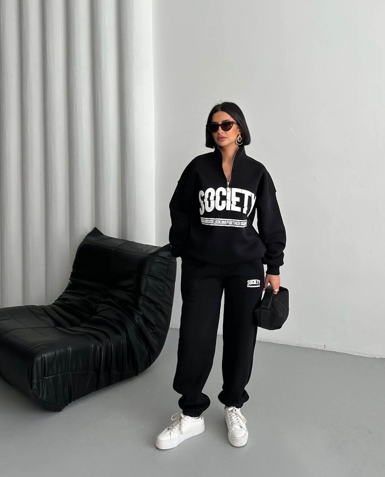 Society Yarım Fermuarlı Eşofman Takımı