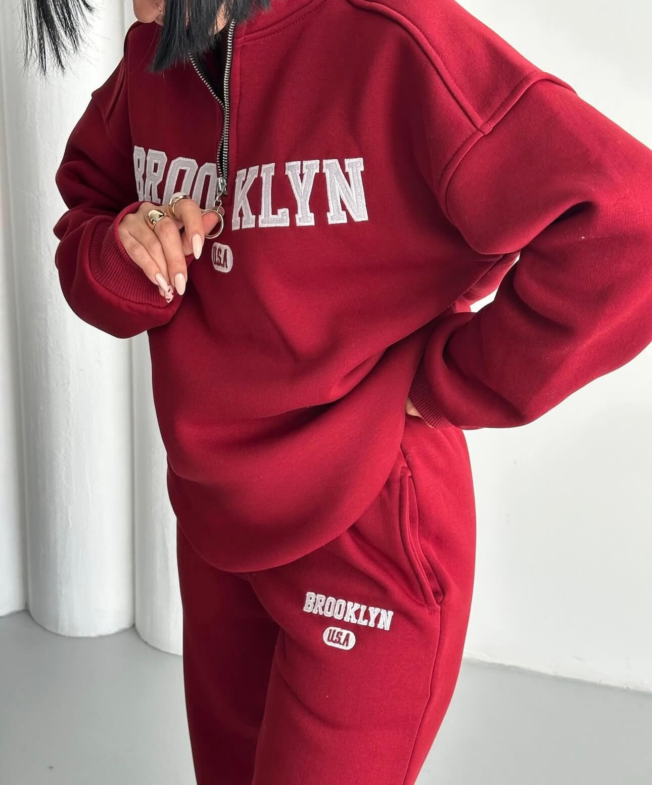 Brooklyn Yarım Fermuarlı Eşofman Takımı