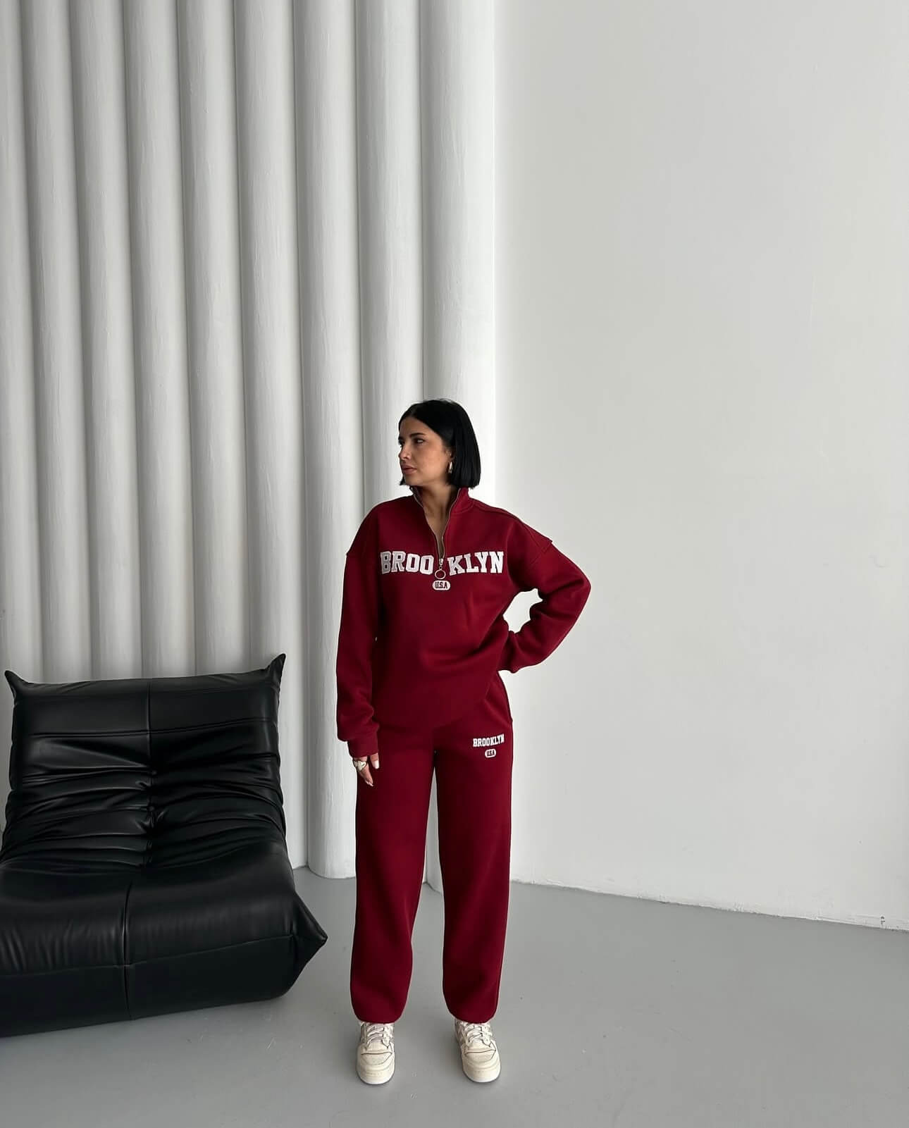 Brooklyn Yarım Fermuarlı Eşofman Takımı