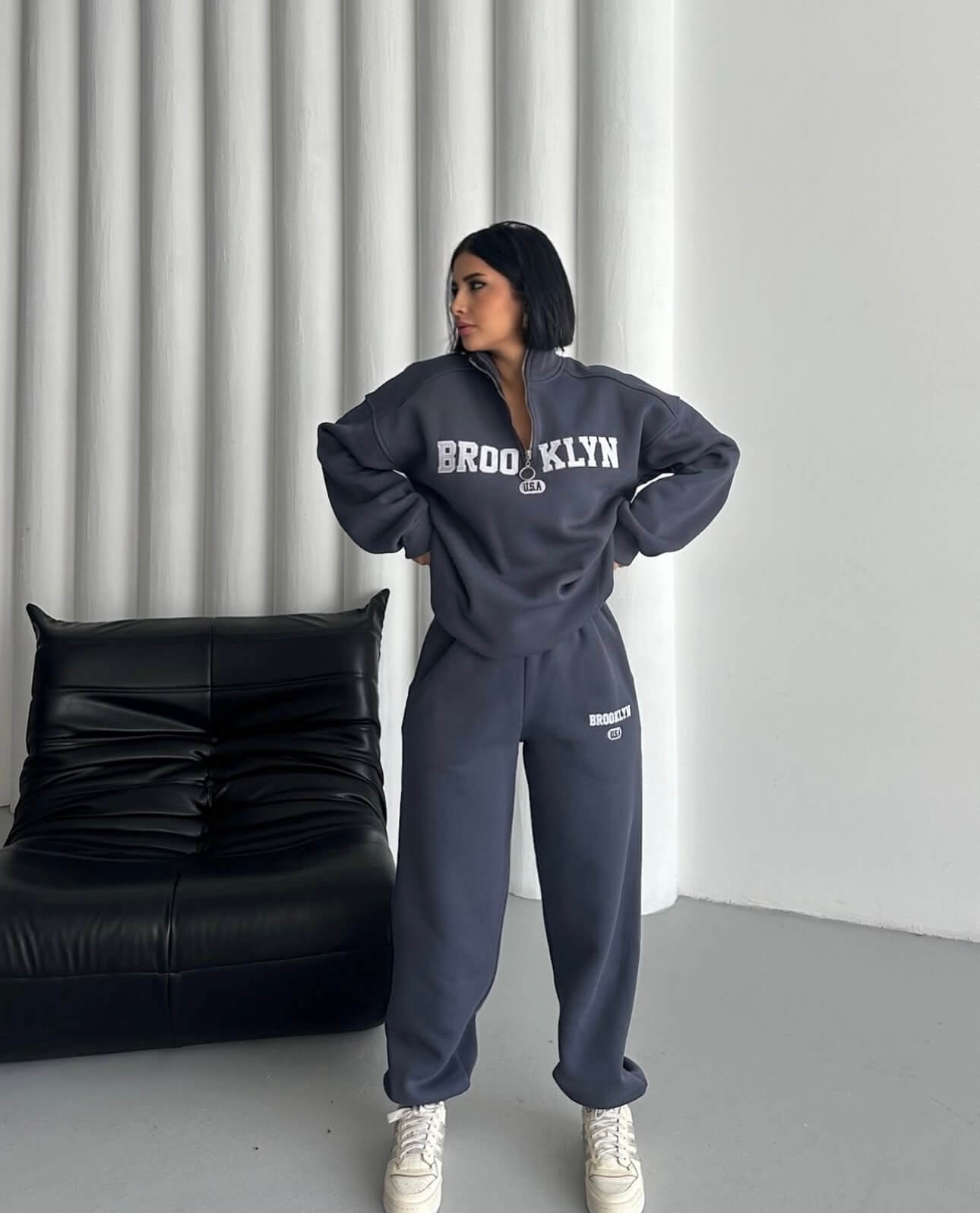 Brooklyn Yarım Fermuarlı Eşofman Takımı