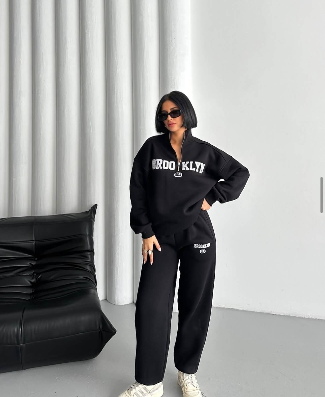 Brooklyn Yarım Fermuarlı Eşofman Takımı