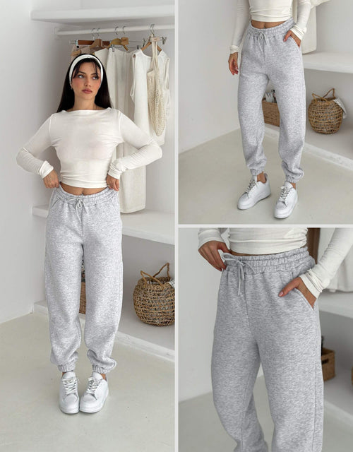 3 İplik Şardonlu Lastikli Paça Pijama