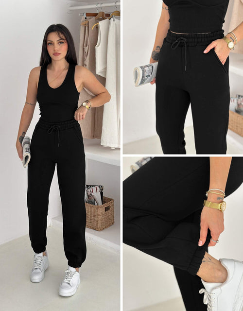 3 İplik Şardonlu Lastikli Paça Pijama