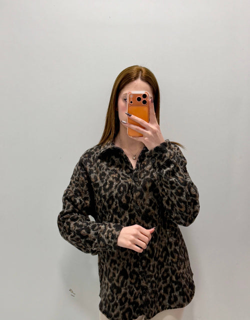 Leopar Desenli Oduncu Gömleği