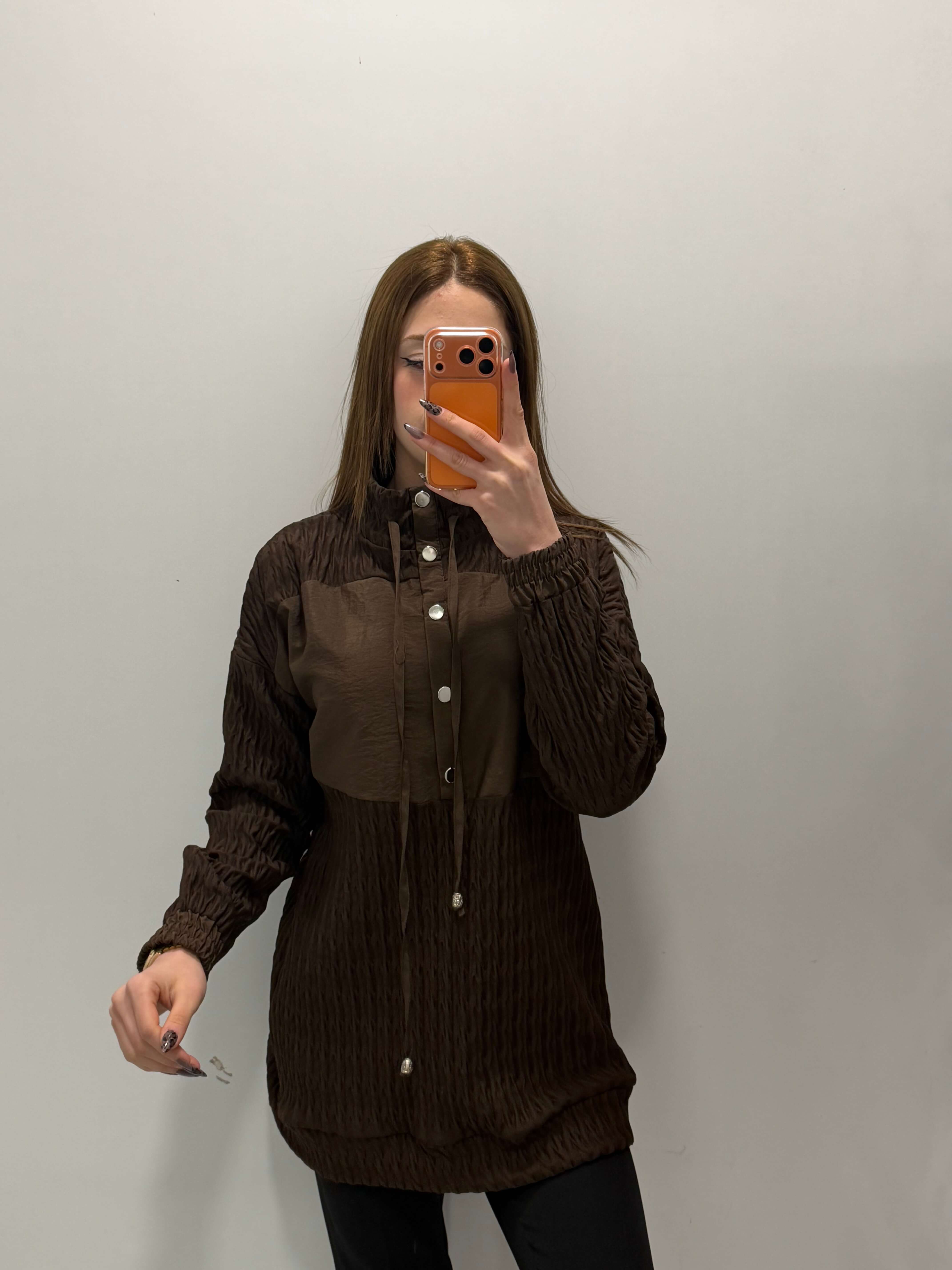 Yarım Düğmeli Tesettür Tunik