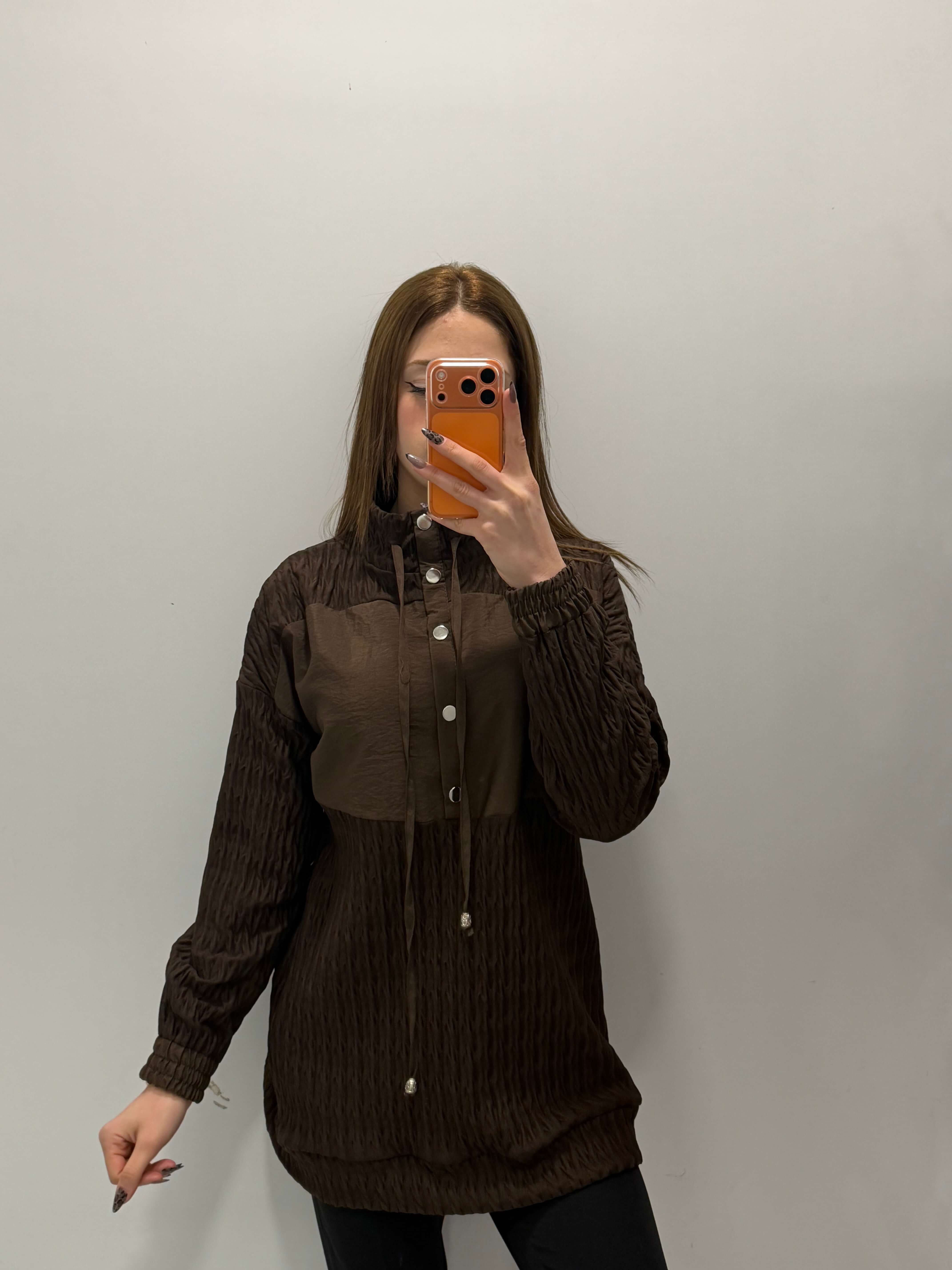 Yarım Düğmeli Tesettür Tunik