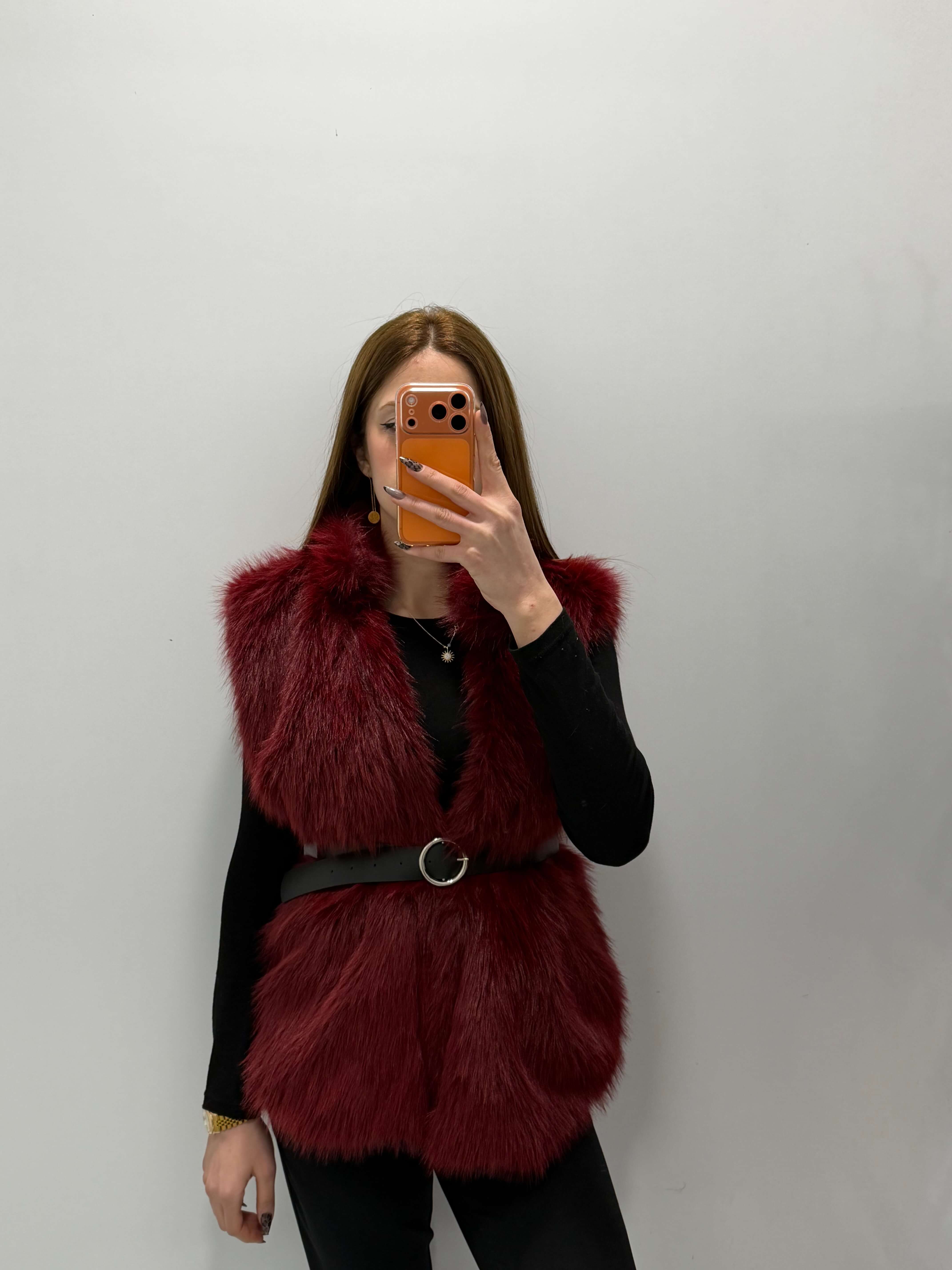 Kürklü Kemerli Yelek